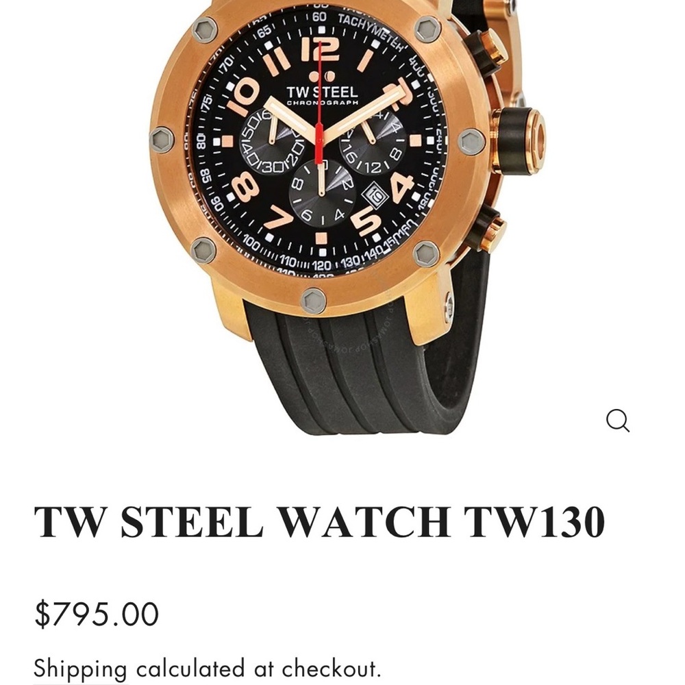 TW Steel TW130 Watch Rose Gold and black